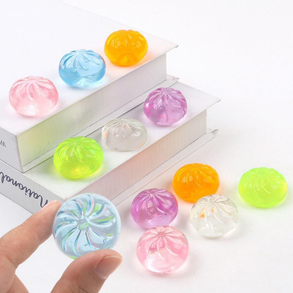 < Pluscloth > Đồ chơi bóp bánh bao giảm căng thẳng Bun hấp Mini trong suốt Bóng Fidget co giãn mềm Đồ chơi giảm căng thẳng giác quan ủng hộ bữa tiệc cho trẻ em Người lớn Đồ chơi căng thẳng bánh bao