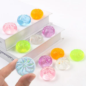 < Pluscloth > Đồ chơi bóp bánh bao giảm căng thẳng Bun hấp Mini trong suốt Bóng Fidget co giãn mềm Đồ chơi giảm căng thẳng giác quan ủng hộ bữa tiệc cho trẻ em Người lớn Đồ chơi căng thẳng bánh bao