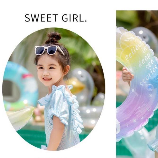 [Tặng Nón-Hàng QC] Bộ đồ bơi bé gái Tiên Cá liền thân tặng KÈM MŨ , bộ đồ bơi một mảnh phong cách dễ thương cho bé