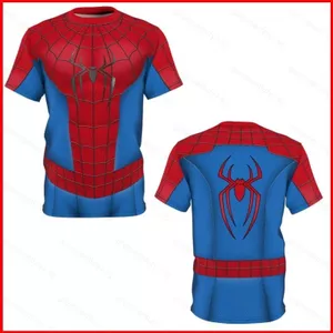 GC1 Người Nhện Thương Hiệu Ngày Mới Mềm Quạt Quà Tặng Áo Thun Peter Parker 2026 Cosplay Vải Tay Ngắn GC1