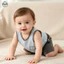 Bộ quần short Cotton nguyên chất mùa hè cho trẻ em / Bộ quần short không tay hai mảnh / Quần áo đi chơi thoáng khí phong cách mỏng cho bé trai