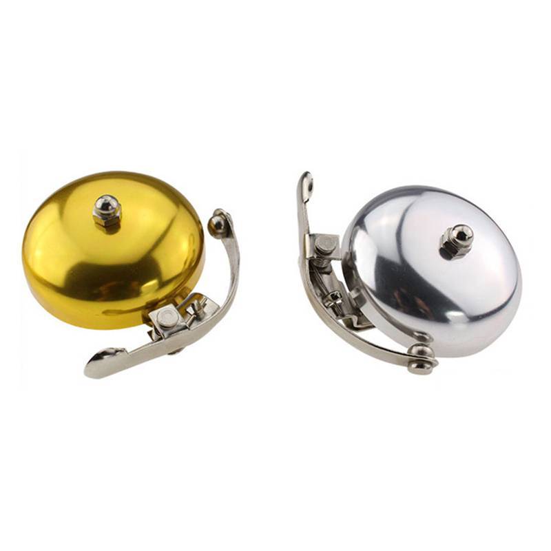 Chuông xe đạp kiểu retro nhôm, màu bạc/vàng/nâu cà phê, mặt số