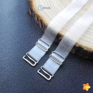 1 Cặp Sọc Thời Trang Đàn Hồi Cao Trong Suốt Áo Ngực Dây Đeo Quần Lót Nút Có Thể Điều Chỉnh Vô Hình Trong Suốt Dây Đeo Vai Mới