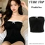 Mềm Mại Slim Phù Hợp Cho Ngày Đêm Tiệc Mùa Hè, Nữ Màu Đen Xếp Ly Nơ Ren Viền Dây Crop Top