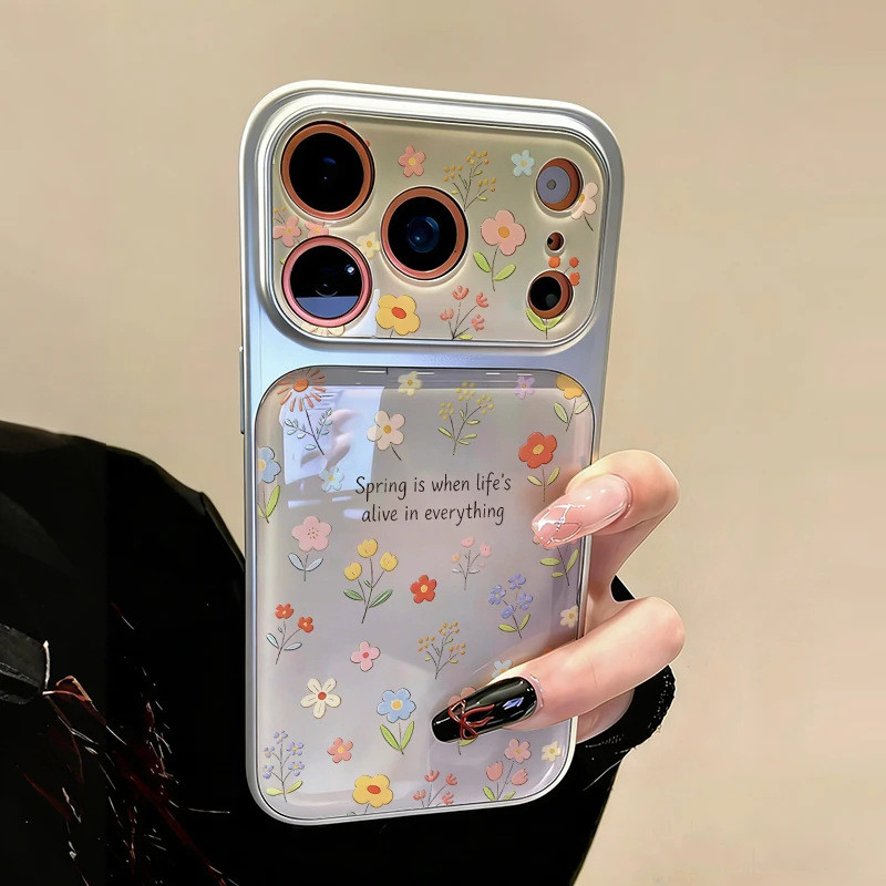 Tiếng Anh Toàn Màn Hình Hoa Nhiều Màu Sắc Thích Hợp Cho 16 / iPhone 17 Pro Ốp Điện Thoại IP15 Blu-ray 14 Lớn Windows 13 Trường Hợp 12