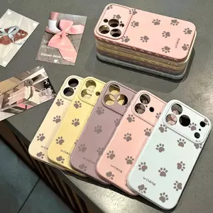 Ốp lưng iPhone 16 Pro Max dấu chân mèo trong suốt cao cấp không bám bụi