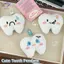 HFTOY Hoạt Hình Dễ Thương Răng Sang Trọng Móc Khóa Thời Trang Kawaii Mềm Nhồi Bông Mặt Dây Chuyền Keychian Sáng Tạo Bapa Phụ Kiện Trang Trí Quà Tặng ~