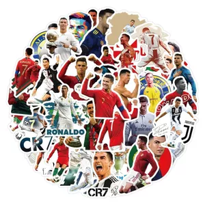 52 Chiếc Dính Cristiano Ronaldo Miếng Dán World Cup Bóng Đá Ngôi Sao Trang Trí CR7 Vỏ Điện Thoại Thêu Sò Decal