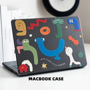 Ốp lưng máy tính xách tay cứng Little Monsters Micro Matte cho Macbook Neo Air Pro M1 M2 M3 M4 M5 / Ốp lưng máy tính xách tay mờ mỏng cho 13 inch 14 inch 15 inch / Vỏ máy tính xách tay bảo vệ toàn diện