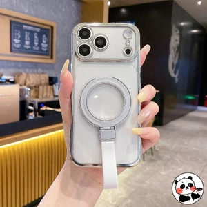 Ốp Điện Thoại Có Dây Đeo Đế Cho OPPO A6 A6C A6i A6T A6V A6X A5 A5i A5M A5S A5X A3 A3i A3S A3X NFC A2 A2X Pro Plus 5G 4G Vỏ Bạc Mạ Điện Dễ Thương Đơn Giản Trong Suốt Vỏ Mềm