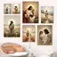 Chúa Giêsu và phụ nữ Kitô giáo Poster Không Khung Tranh Canvas Cho Trang Trí Tường Phòng Gia Đình