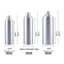 Bình nhôm EBINLANDS, Lon nhôm bạc có thể tái sử dụng 30ml-500ml, Trống có nắp vặn Chai du lịch có thể đổ lại Gel tắm