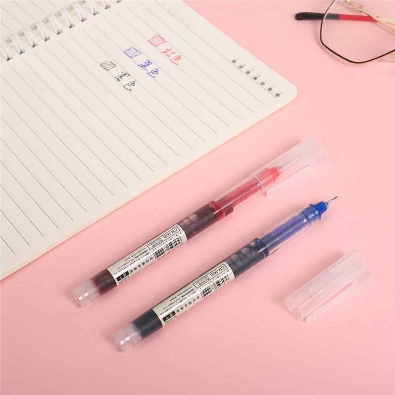 Hộp 20 bút gel lỏng khô nhanh 0.5mm ngòi kim đen dung lượng cao cho học sinh văn phòng, viết mượt không lem