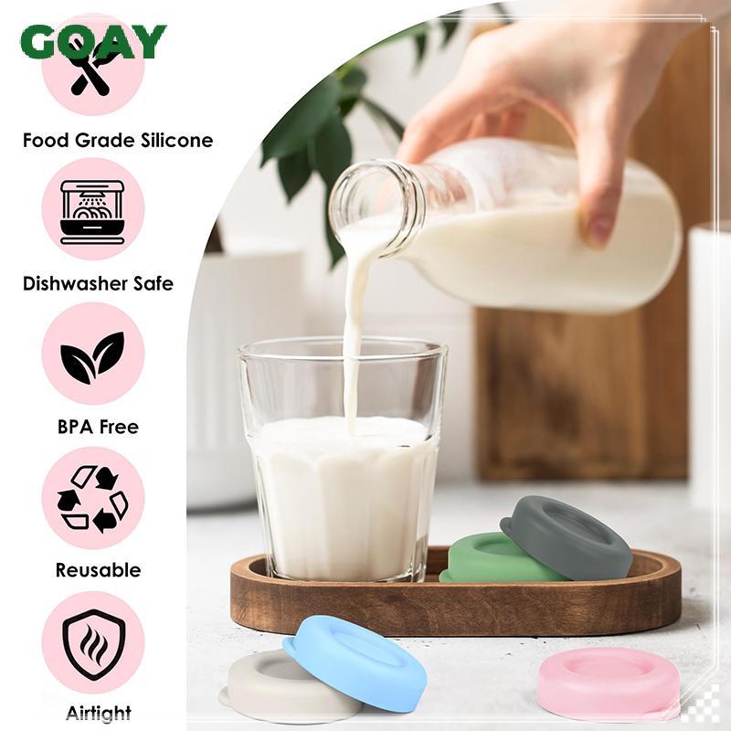 GOAY 1 Chiếc Nắp Chai Thủy Tinh Silicon Có Thể Tái Sử Dụng Nắp Chống Rò Rỉ Nắp Cho Chai Bia & Nước Giải Khát, Soda &, Máy Rửa Chén An Toàn VN