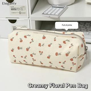 EGN INS Túi Đựng Bút In Hoa Dung Tích Lớn Đa Năng Hộp Đựng Văn Phòng Phẩm Người Tổ Chức Học Sinh N