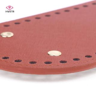 HWETR 1 Đáy Dài Cho Túi Dệt Kim Da Đế Handmade Đáy Có Lỗ Tự Làm Móc Túi Đáy Phụ Kiện Mới