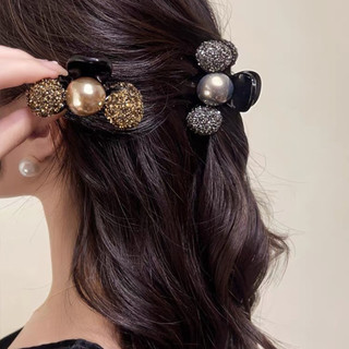 (Vận chuyển tại địa phương) Đuôi ngựa cao zircon ngọc trai lấp lánh, tạo vẻ đẹp mềm mại và nhẹ nhàng cho mái tóc - Phụ kiện thời trang