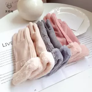 Găng tay da lộn dày, chống lạnh mùa thu đông, phù hợp trượt tuyết và cưỡi ngựa