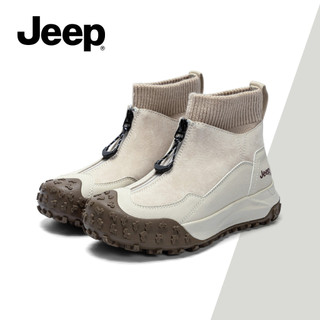 Giày bốt ngắn đi bộ đường dài JEEP dành cho nữ Thu Đông Retro Giày bốt thiết kế Niche chống trượt chống mài mòn