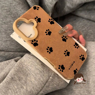 Ốp Điện Thoại In Hình Paw Màu Đen Dễ Thương Cho Honor X9C Smart 500 300 Pro 200 100 90 Pro 80 70 60 50 Magic 8 7 Pro Lite Vỏ Da Lộn Màu Nâu Phong Cách Maillard Vỏ Mềm Da Chống Sốc