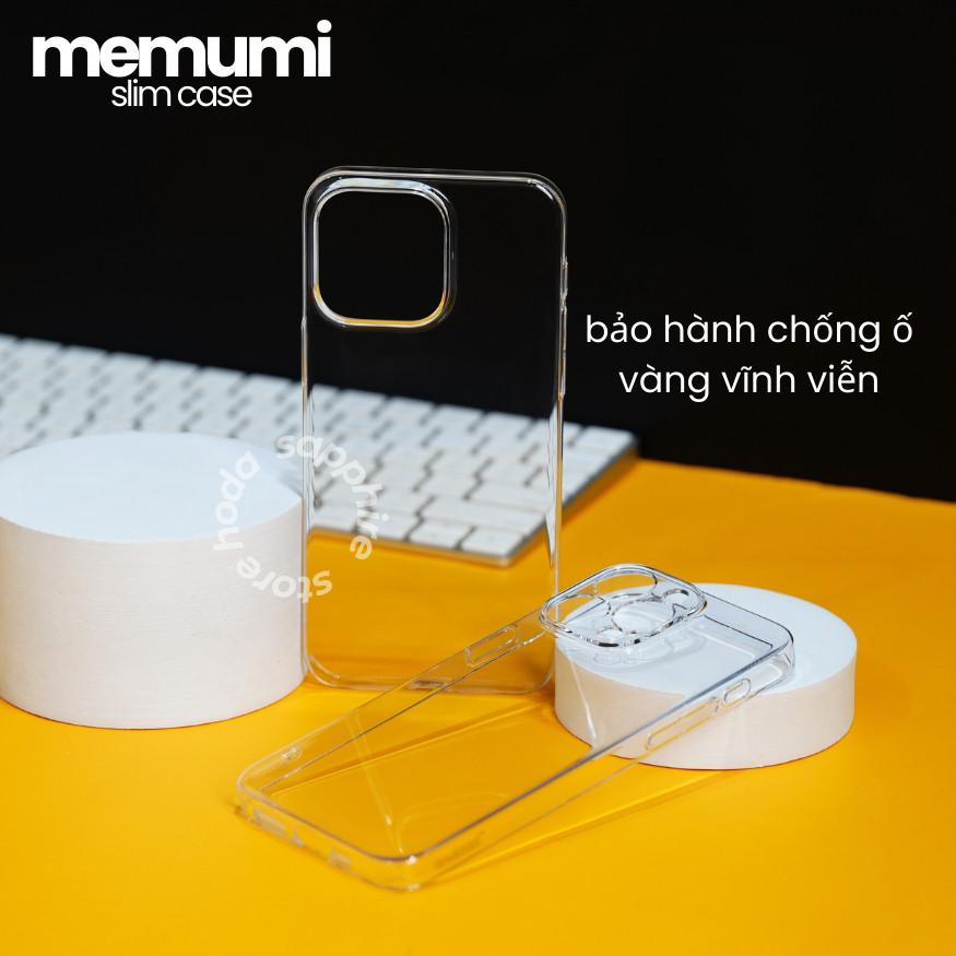 [Chính Hãng] Ốp Lưng Memumi Ultra Slim Trong Suốt, Siêu Mỏng 0.33mm, Tích Hợp MagSafe Cho iPhone 13 - 17 Series Chống Ố