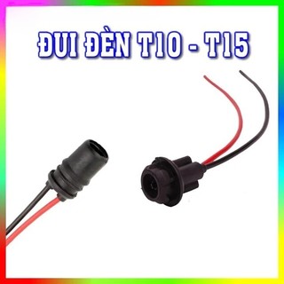 Đui đèn T10, chân đèn T10, cắm demi lắp mặt đồng hồ, xi nhan, biển số, đèn trần DC 12v-24v