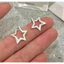 Bông tai nữ đa năng khí chất thời trang pentagram 925 khắc vàng trống cá tính