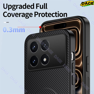 Dành Cho Poco F6 Giáp Chống Sốc Từ Tính Nam Ốp Lưng Điện Thoại Poco F6 Pro Đơn Giản Sợi Carbon Đế Điện Thoại Cho Poco F6 Funda