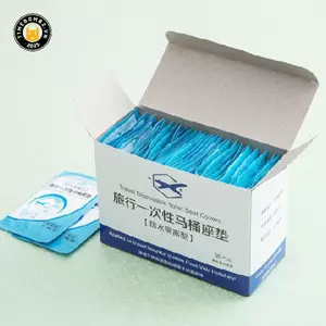 {TB & Bag} 50 chiếc Thảm lót bồn cầu bằng nhựa PE an toàn du lịch dùng một lần.