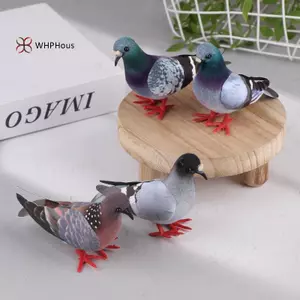 < WHPHous-t > Chim nhân tạo Mô hình chim bồ câu màu xám Mô hình chim bồ câu giả Tiệc động vật Cung cấp đám cưới Đạo cụ chụp ảnh Trang trí nhà cửa Đẹp