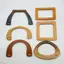 PNPIA- Túi Gỗ Vuông Cổ Điển Tay Cầm DIY Ví Dây Đeo Thay Thế Cho Handmade Túi Tote Phụ Kiện Thủ Công
