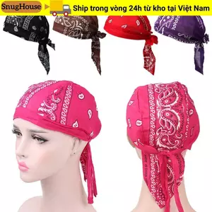 SNUGHOUSE Mũ Cướp Biển Nam Nữ Ung Thư Chemo Mũ Nhanh Khô Co Giãn Khăn Trùm Đầu Bandana