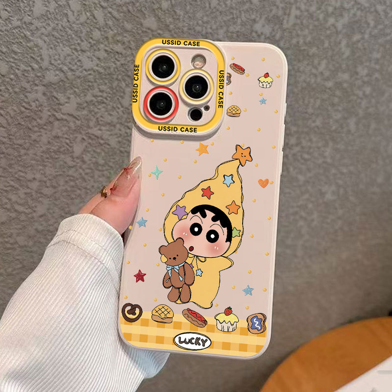 Ốp lưng iPhone silicon mềm Crayon Shin-chan họa tiết bảo vệ máy ảnh -iP7/8/X/XS/XR/11/12/13/14/15/16/17/Plus/Air/Pro/Max