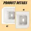 Jfory Gạch khối bê tông dạng bê tông để sử dụng DIY Phụ kiện màu trắng trang trí chắc chắn cho sân vườn Sân cỏ sân hiên