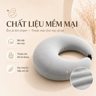 Gối Điều Dưỡng Hỗ Trợ Bà Bầu Đệm Cotton Mềm Tay Lưng Còn Lại Cho Con Bú Du Lịch