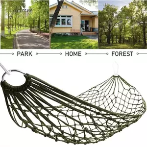 DELMER Nylon Lưới Võng, Có Dây Vải Cắm Trại Võng, Xoay Treo Giường Di Động Siêu Nhẹ Gấp Dây Cắm Trại Giường Ngủ Ngoài Trời