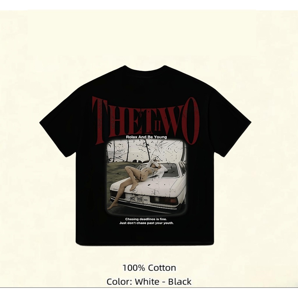 （Giao hàng 24h）Angela Áo thun 100% Cotton Local Brand Unisex Form Rộng