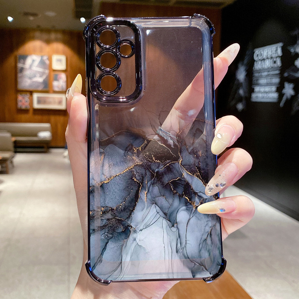 Tương thích với Samsung Galaxy A17 A07 A15 A05 A35 A55 A14 A34 A56 A36 A06 A16 Màu Gradient Tranh Mạ Trong Suốt Vỏ Chống Rơi