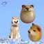 HFTOY Sáng Tạo Shiba Inu Thực Tế Hình Trứng PVC Trang Trí Bàn Làm Việc Trang Trí Cho Chó & Trứng Cho Văn Phòng Tại Nhà Quà Tặng Giáng Sinh Vui Vẻ ~