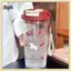 Bình nước ống hút đôi B & N Cute Cherry 580Ml dành cho học sinh Cốc chống rò rỉ bằng nhựa dành cho trường học Sự kiện thể thao sử dụng hàng ngày.