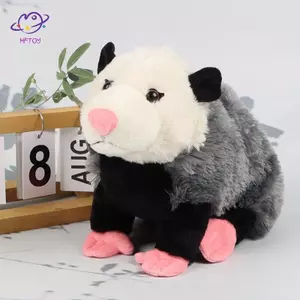 HFTOY Kawaii Mô phỏng Opossum Đồ chơi sang trọng Thú nhồi bông dễ thương Búp bê Chuột thùng Carton Búp bê sang trọng Trang trí nhà cửa Quà tặng sinh nhật cho trẻ em ~