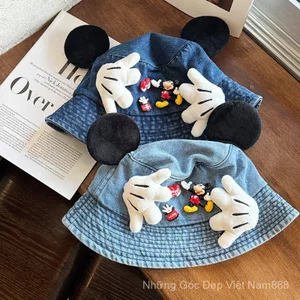 Năm Xuân Hè Mickey Cao Bồi Xô Nón Bé Trai Bé Gái Trẻ Em Chống Nắng Mũ Chống Nắng Mùa Thu Du Lịch Xô Nón