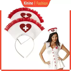KIN Halloween Y Tá Mũ Tóc Vòng Đảng Cosplay Băng Đô Quấn Tóc Mũ Trang Phục