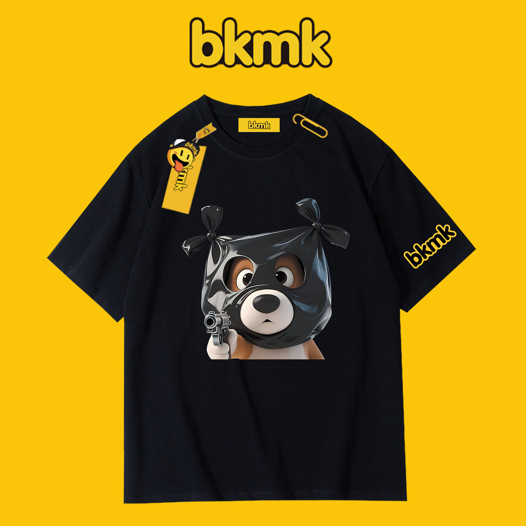 Bkmk Rời Tay Ngắn Cotton Kích Thước Lớn Niche Hợp Thời Trang Áo Thun Nam Top Chó In Hình Thiết Kế Sense Mùa Hè 0519