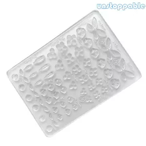 Unstop * Khuôn silicon dập nổi 3D an toàn Thủ công thiết kế hình bướm và lá cho nghệ thuật làm móng nghệ thuật Nhẹ và chắc chắn