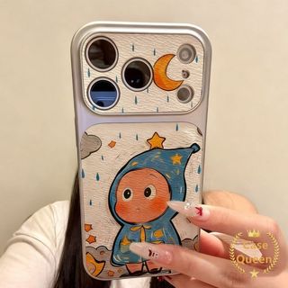 Ốp Lưng Cho iPhone 16 11 13 17 15 12 14 Pro Max 17 Air 14 Plus Hoạt Hình Dễ Thương Nhân Vật Ngôi Sao Áo Mưa Ngay Lập Tức Miếng Dán