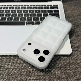 Ốp điện thoại kinh doanh màu trơn kẻ sọc Morandi 3D cho iPhone 17 Air 16 15 14 13 Pro Max Silicone mềm