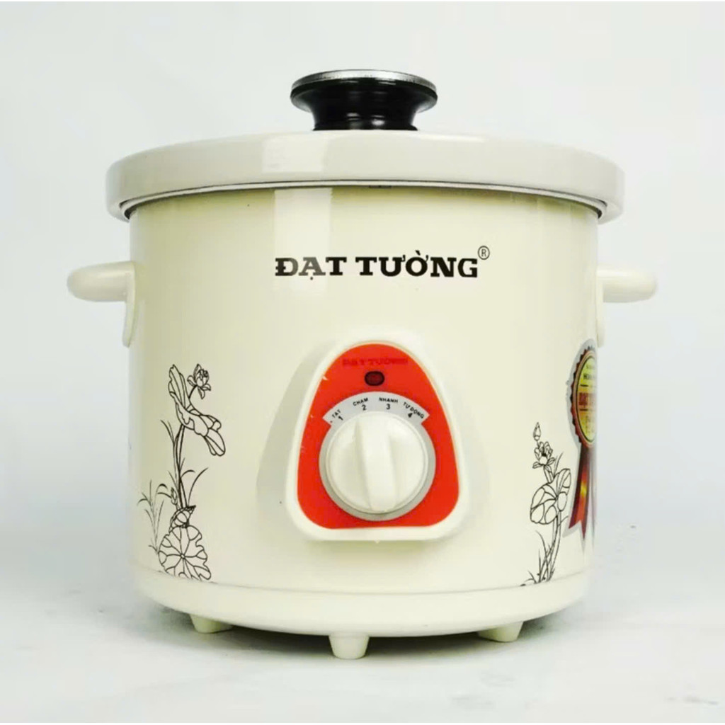 Nồi hầm chậm Đạt Tường 1,5-2,5-4,5 lít. Nồi nấu chậm kho cá, hầm xương, hầm cháo đa năng, vỏ nhôm, lòng xứ cao cấp