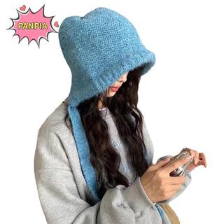 [PNPIA] 1 Mũ Bảo Vệ Tai Thu Đông Phong Cách Đường Phố Mũ Dệt Kim Nữ Retro Kép Túi Len Ấm VN