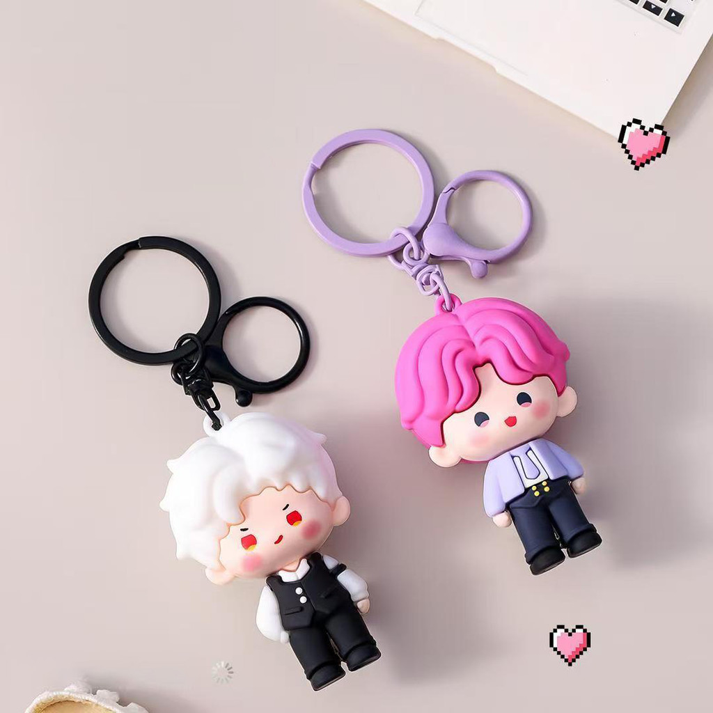 Trò Chơi Mới Tình Yêu Và Deepspace Xavier Zayne Rafayel Sillus Caleb Cosplay Móc Chìa Khóa Silicon Móc Khóa Hình Mặt Dây Chuyền Móc Khóa Jewely